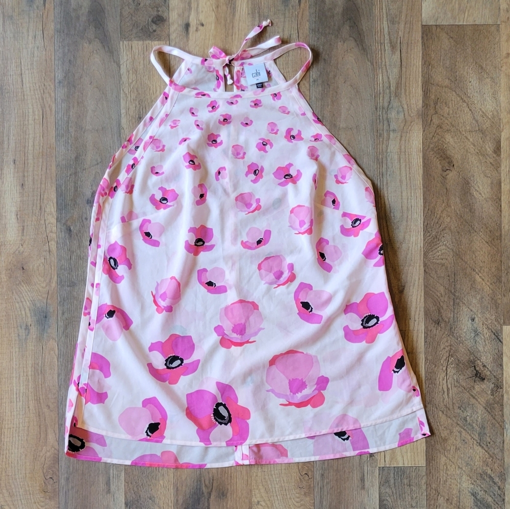 CAbi Pink Floral Tank Top